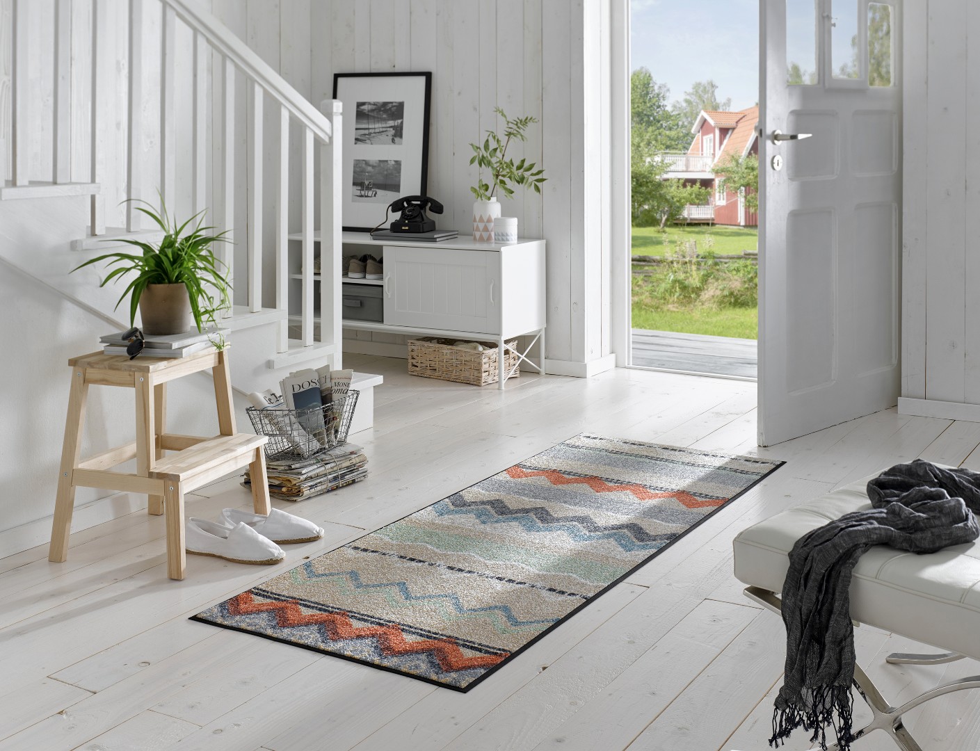 Коврик для дома wash+dry Zigzag 75x190