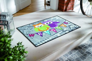 Коврик для дома wash+dry Welcome Owls 50x75
