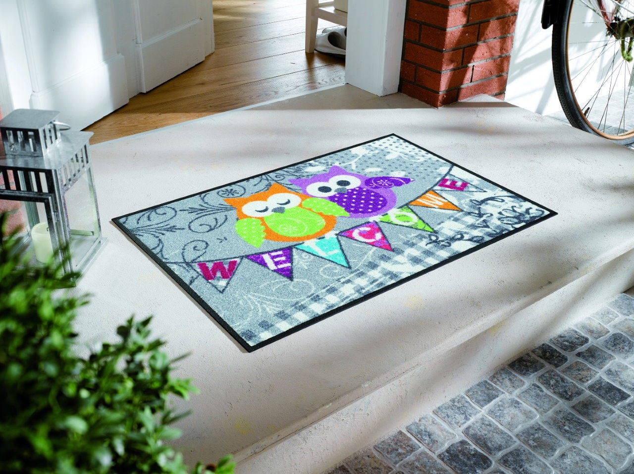 Коврик для дома wash+dry Welcome Owls 50x75