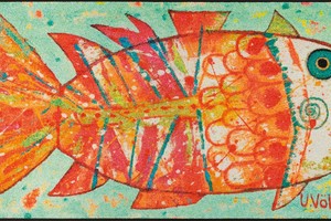 Коврик для дома wash+dry Funky fish 75x190
