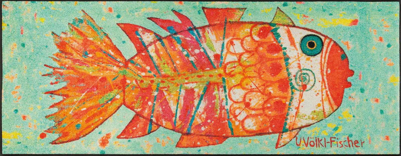Коврик для дома wash+dry Funky fish 75x190