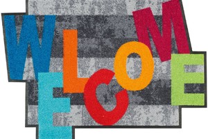 Коврик для дома wash+dry Crazy welcome 60x85