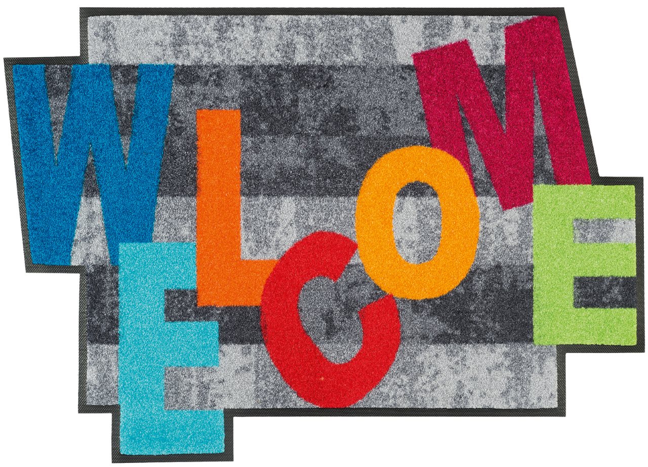 Коврик для дома wash+dry Crazy welcome 60x85